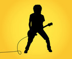 Guitar Player Silhouette Graphics