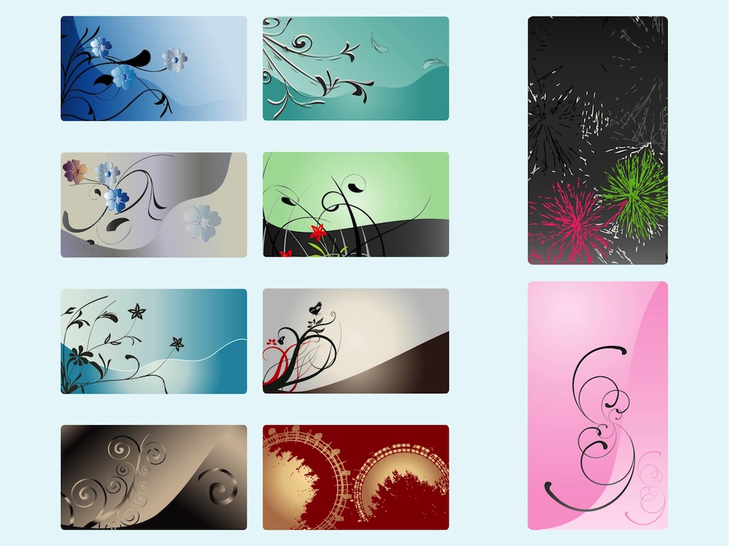 Floral Cards Vector
