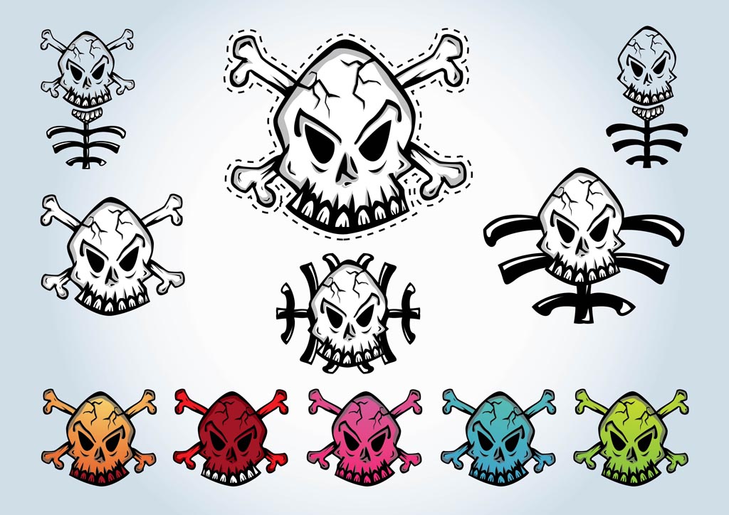 Skulls Vector Graphics