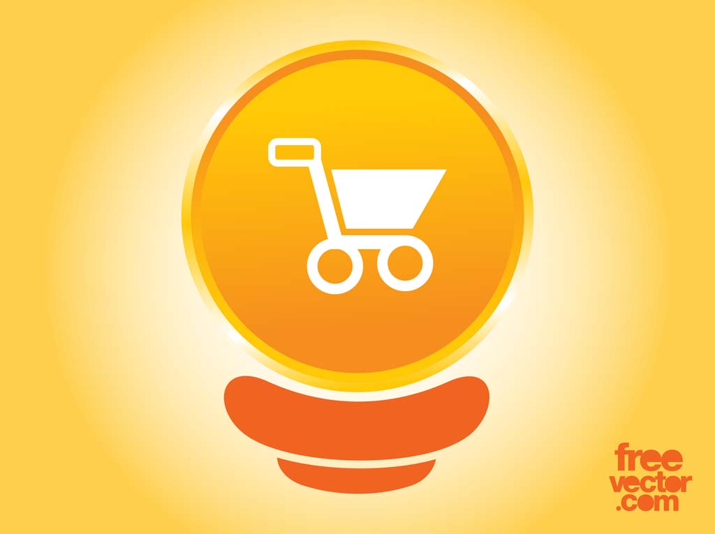 Orange Shopping Cart Button