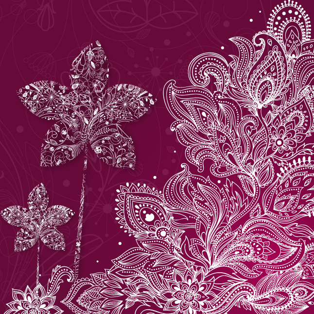 Paisley Floral Background Vector