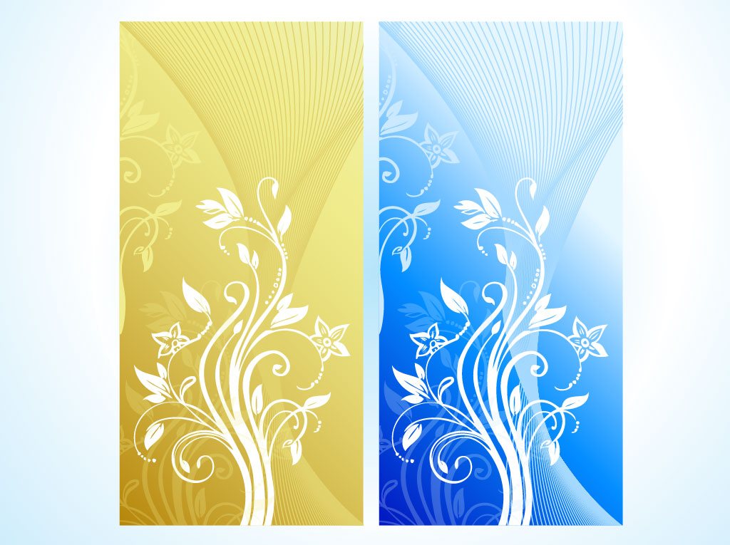 Vertical Flower Banners Vector Art & Graphics | freevector.com