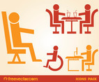 Sitting People Icons