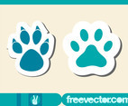 Paw Stickers Vector