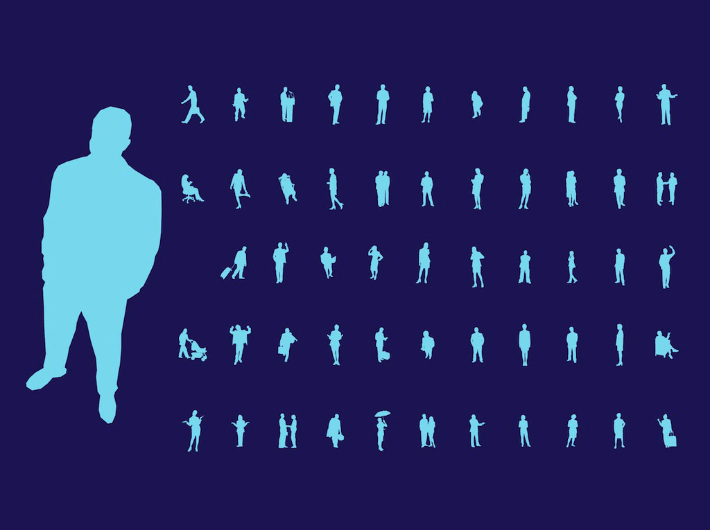 Active People Silhouettes