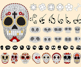 Mexican Skull Vector Art &amp; Graphics | freevector.com
