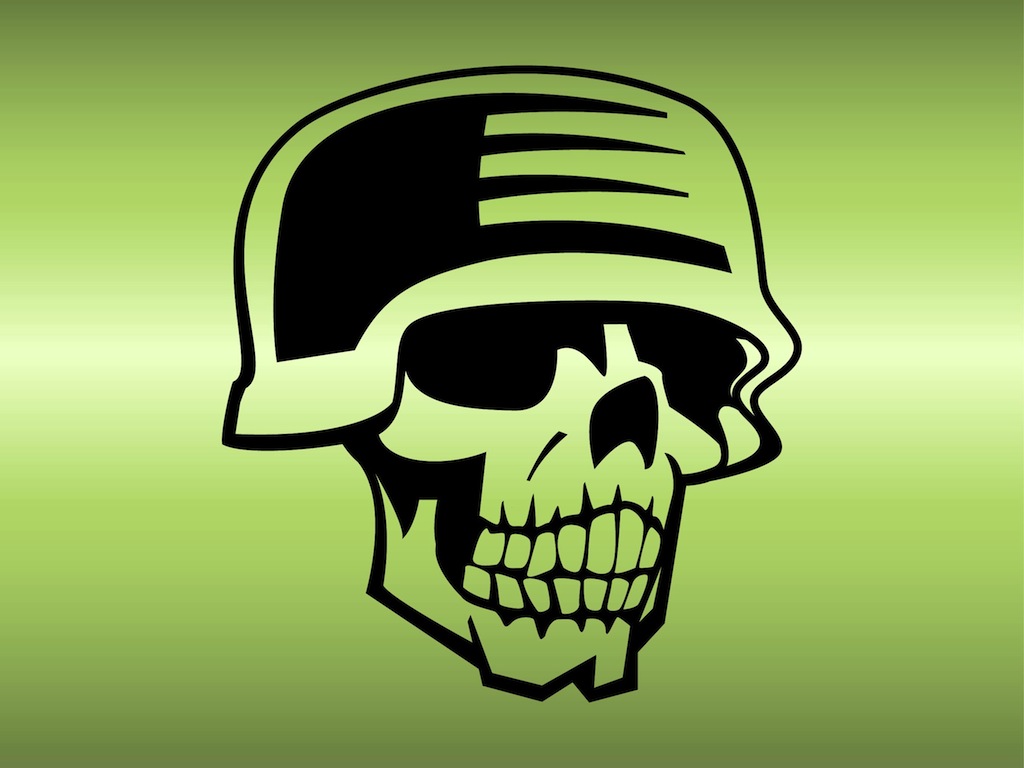Skull With Helmet