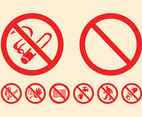 Prohibition Signs Graphics