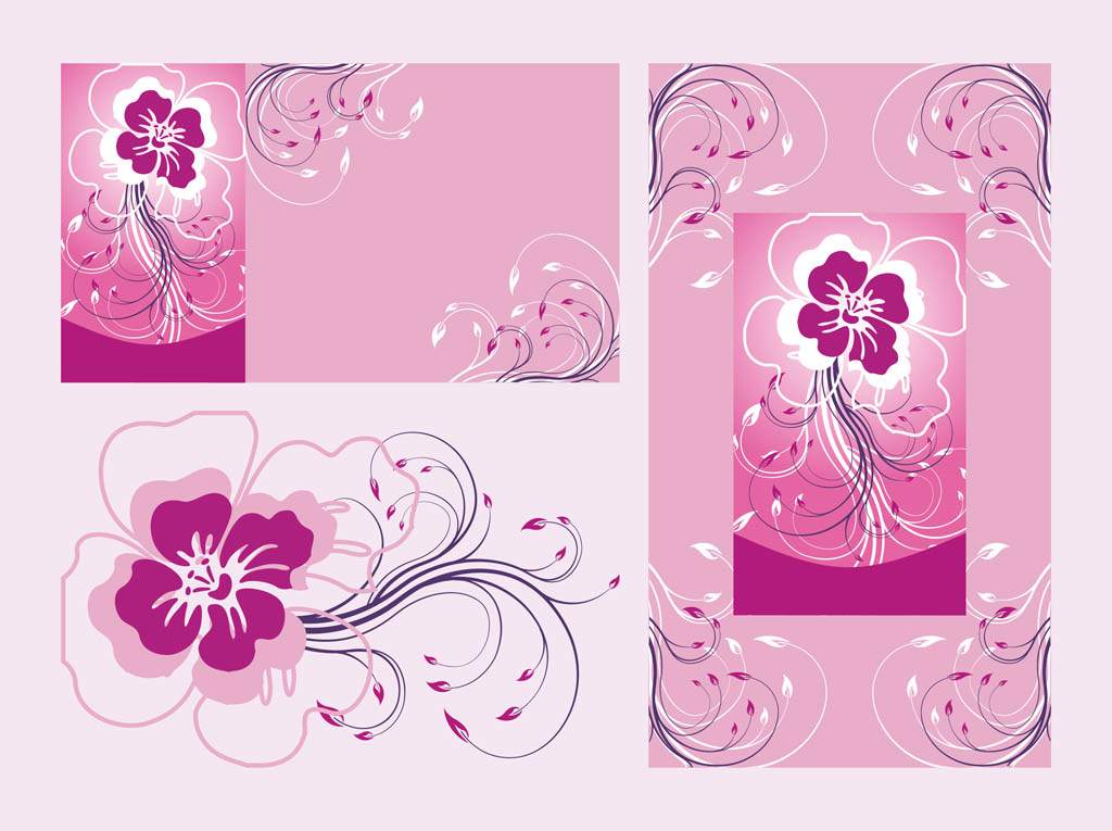 Floral Posters Vector