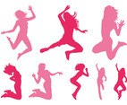 Jumping Girls Silhouettes