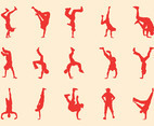 Breakdancers Silhouettes