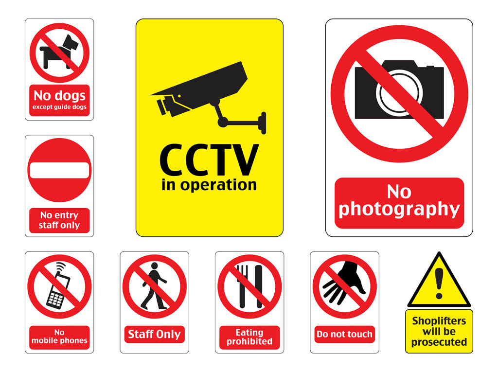 Download Free Prohibition Signs Set Vectors and other types of Prohibition Signs...