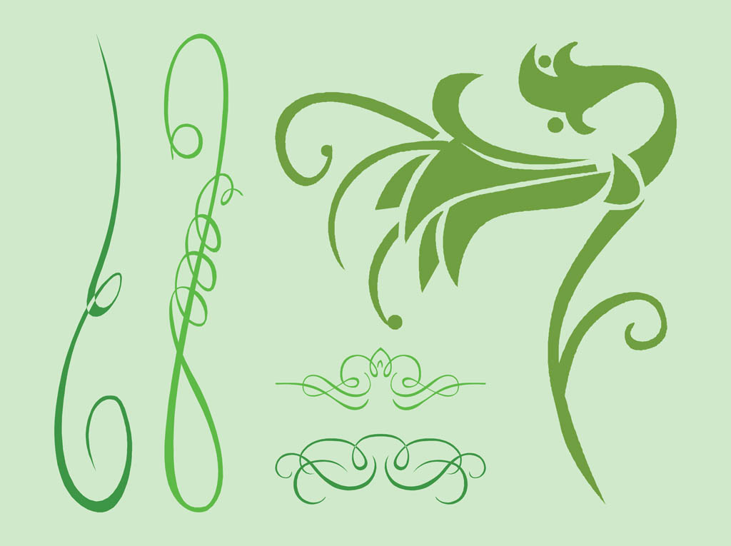 Swirling Green Plants
