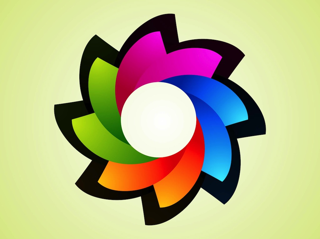 Rainbow Flower Logo  Vector  Art Graphics  freevector com