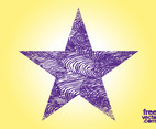 Purple Grunge Star