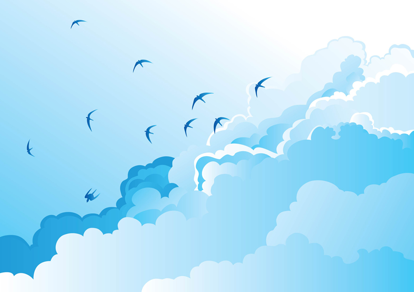 Birds In The Sky Vector Art & Graphics 