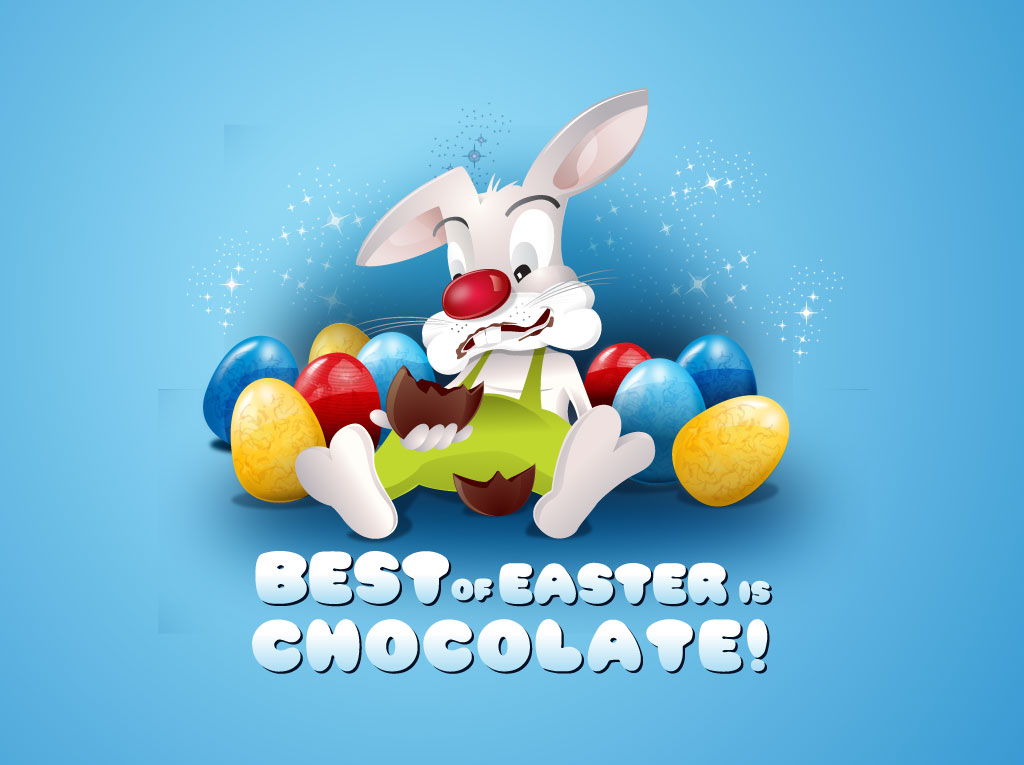 Easter Bunny Cartoon Vector Art & Graphics 