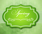 Green Spring Label Vector