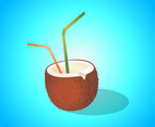 Coconut Drink Illustration