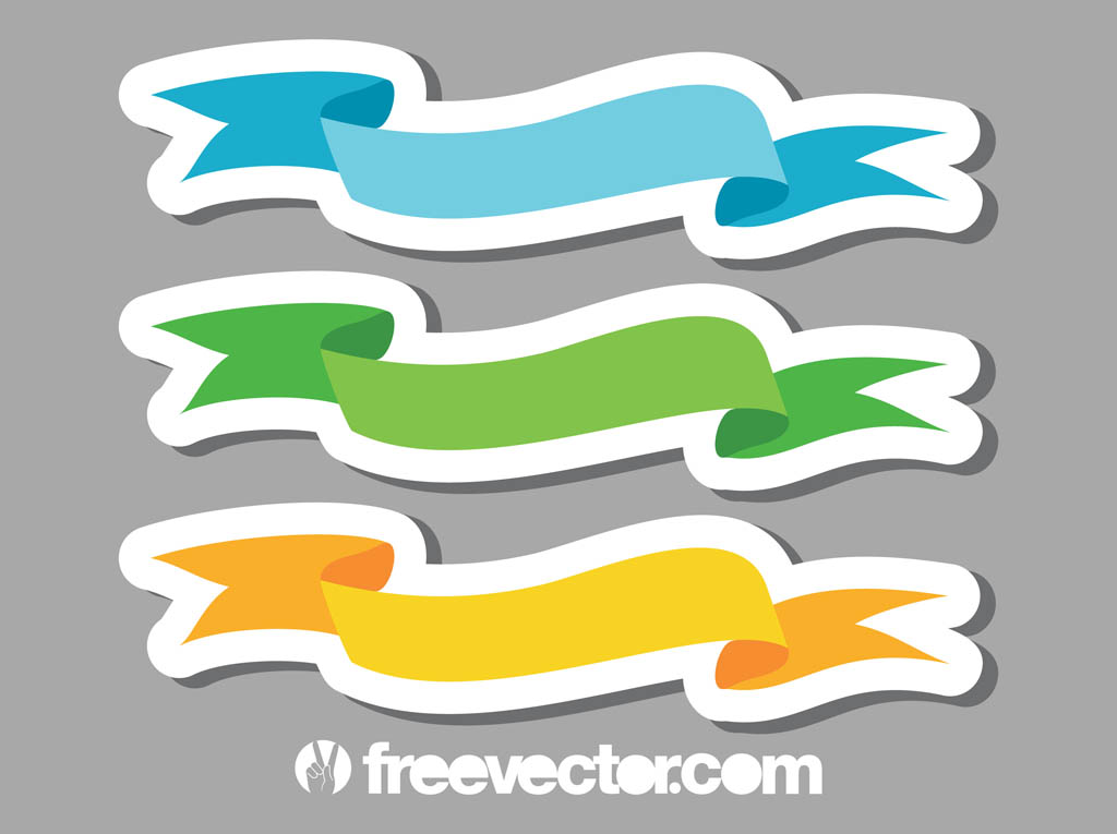 Free Vectors  Thick ribbon