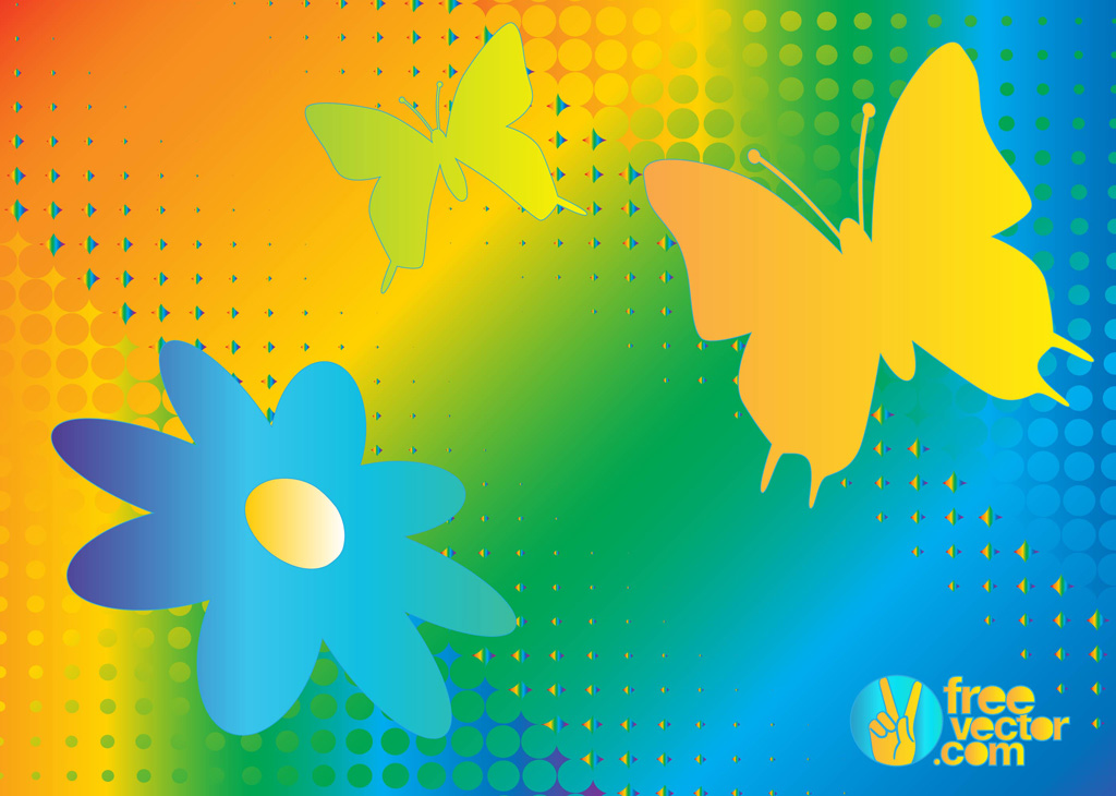Rainbow Nature Vector Graphics