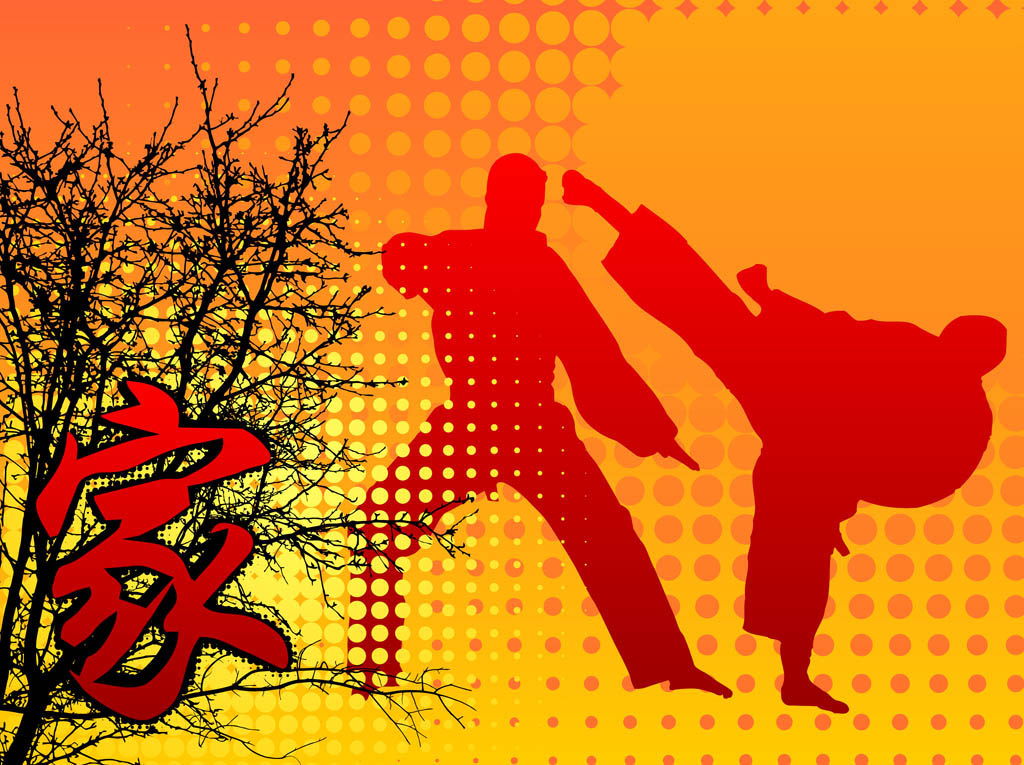 Martial Arts Background Vector Art & Graphics 