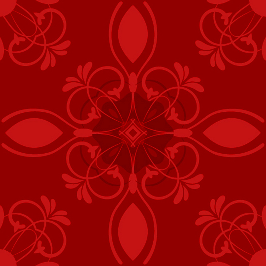 Red Flower Vector Pattern