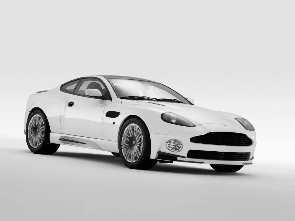 White Aston Martin Vanquish