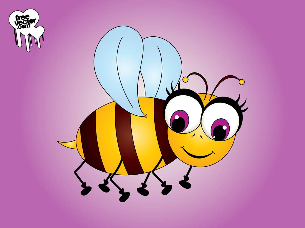 Cartoon Bee Character Vector Art & Graphics 
