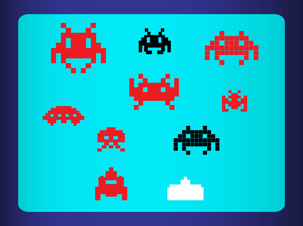 Free Space Invaders Vector