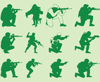Shooting Soldiers Silhouettes