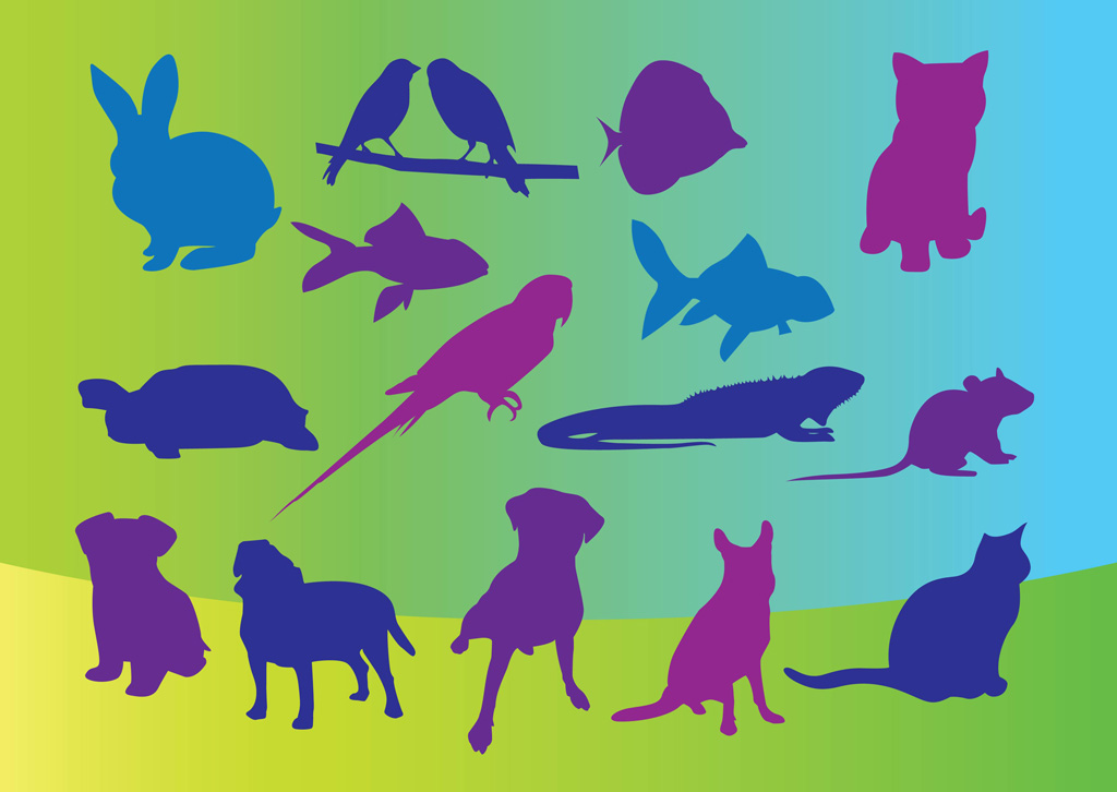 Vector Pets Silhouettes
