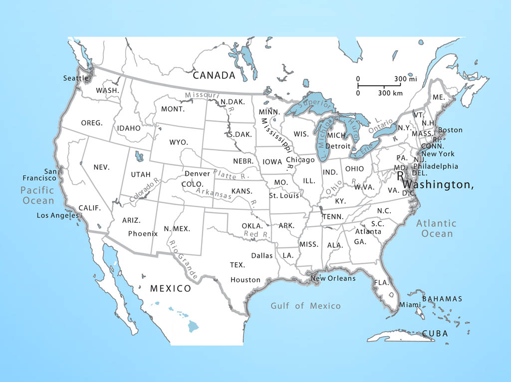 USA Vector Map