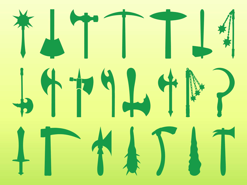 Antique Weapons Silhouettes