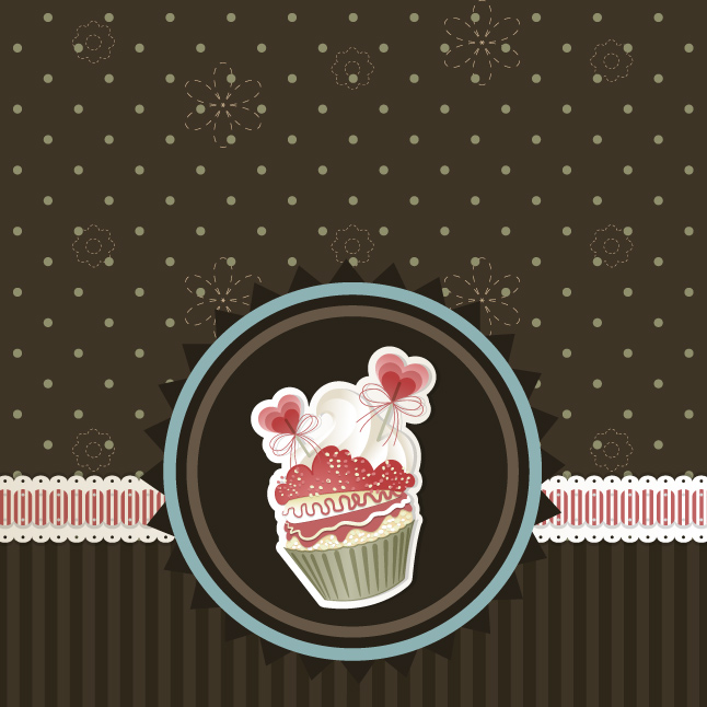 Chocolate Cupcake Vector