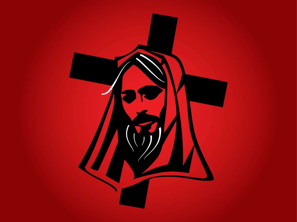 Jesus With Cross Vector