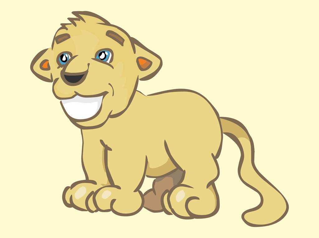 Baby Lion Vector Art & Graphics 