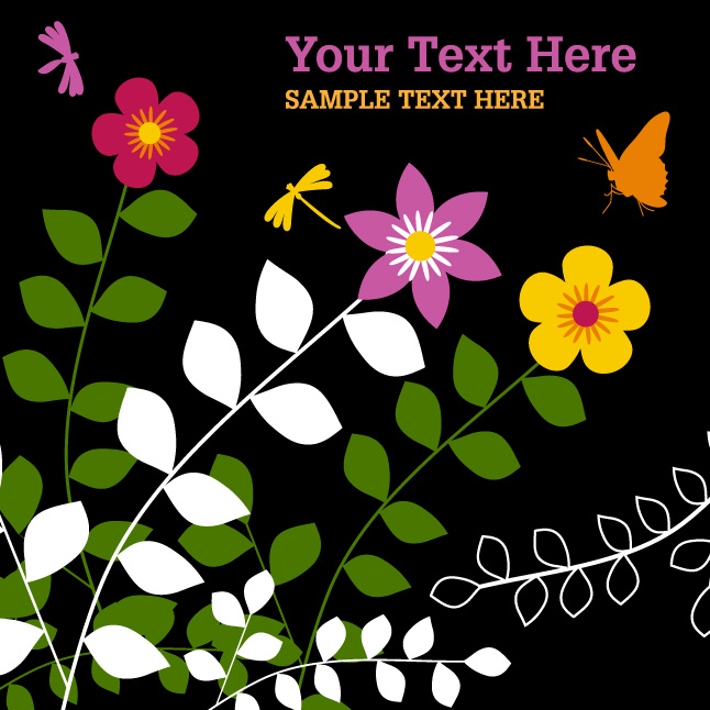 Bright Floral Background Vector