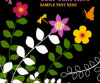 Bright Floral Background Vector