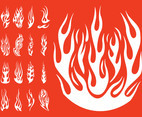 Flames Silhouettes Set