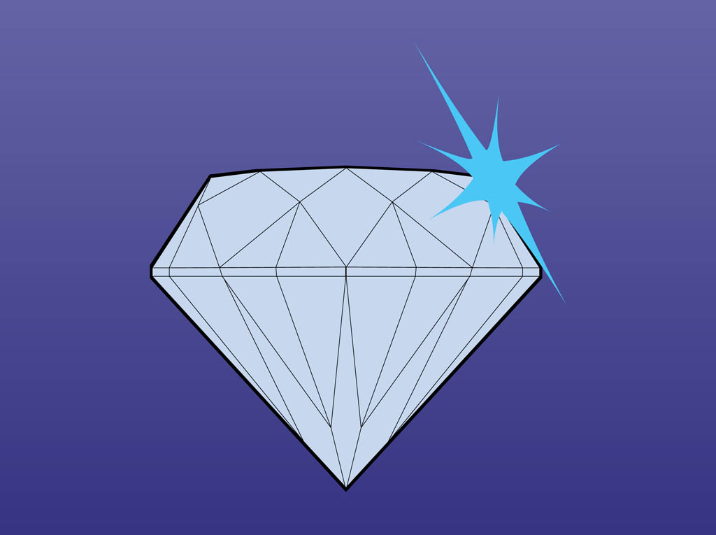Sparkling Diamond Vector