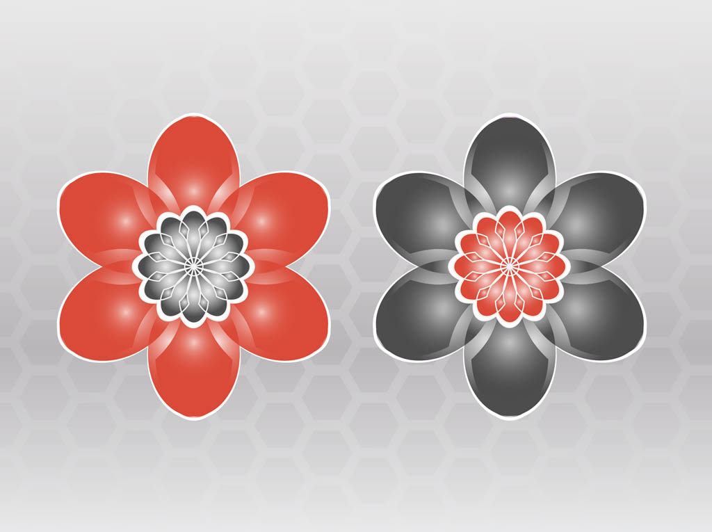 Floral Icons Vector