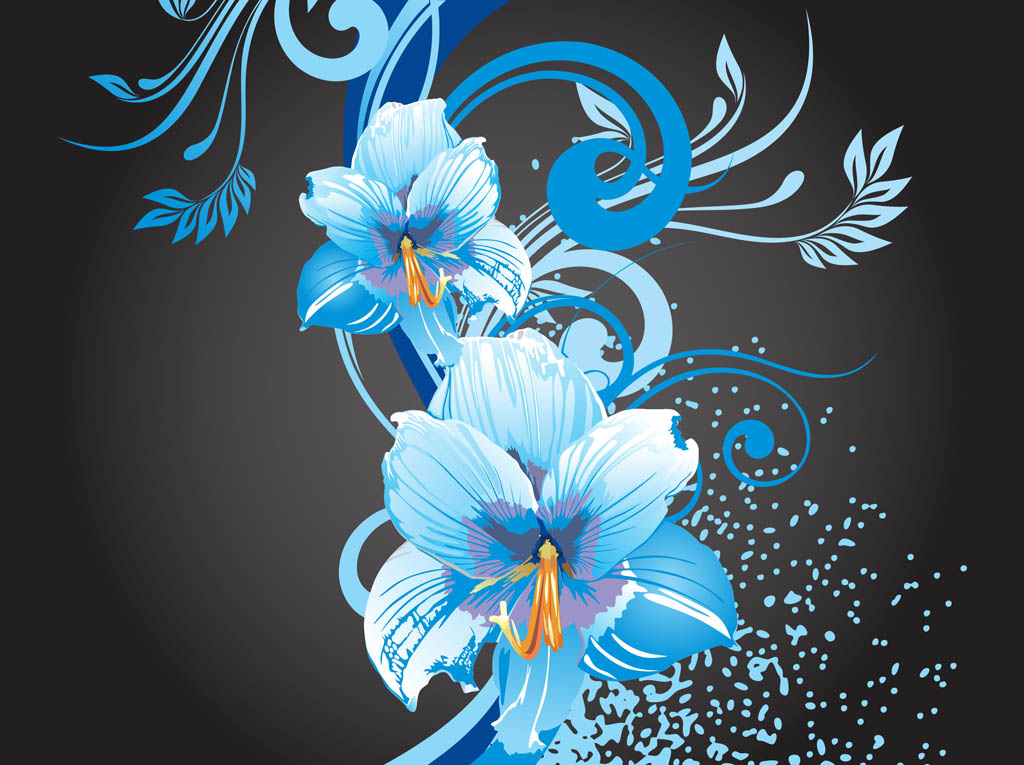 Blue Flowers Graphics