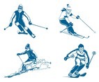 Skiers Vector