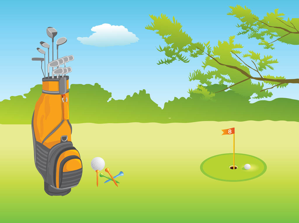 Vector Golf Course Vector Art & Graphics