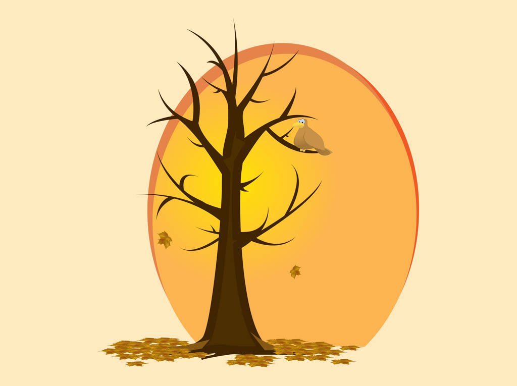 Autumn Bird Vector