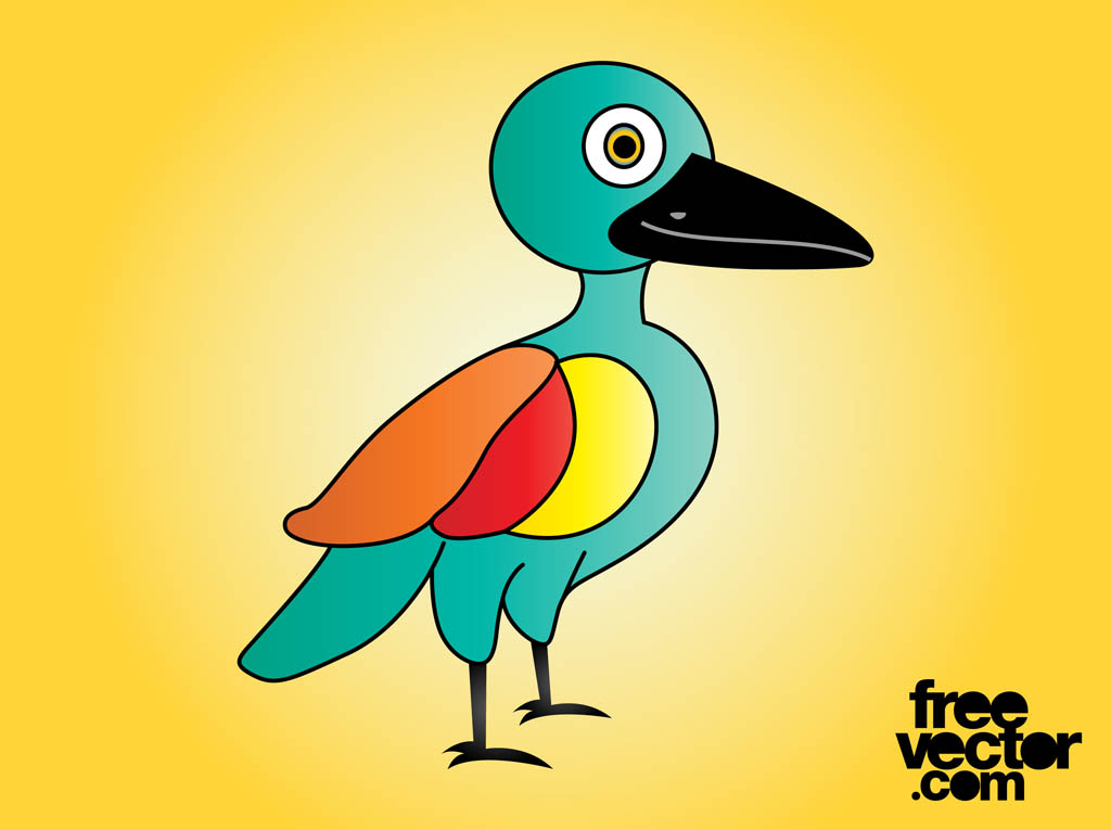 Colorful Cartoon Bird