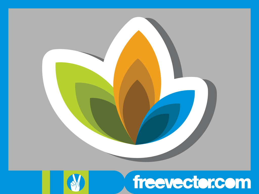 Abstract Leaves Sticker