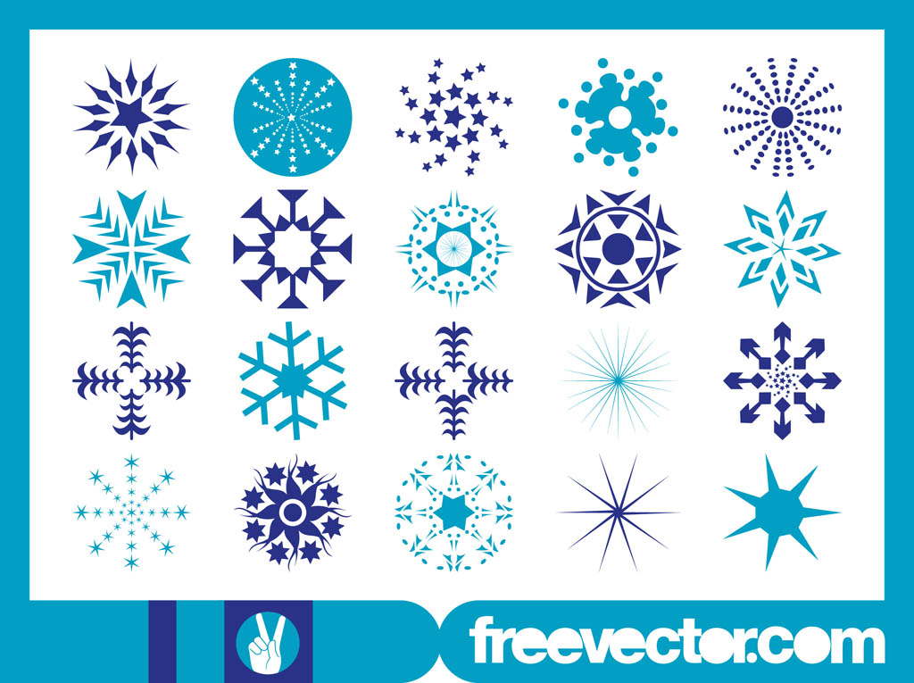 Snowflakes Graphics Set