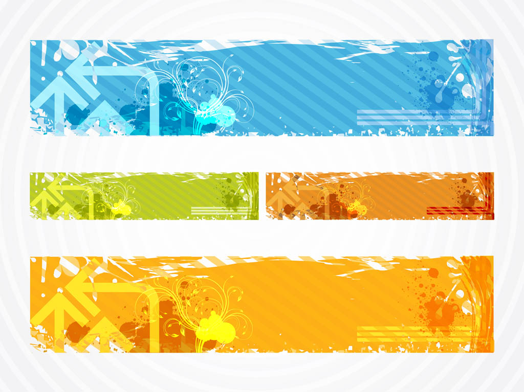 Colorful Grunge Banners